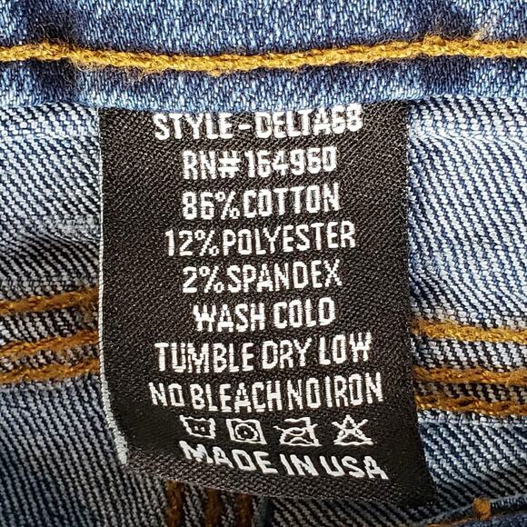 Origin Od68 Delta 68 Straight Leg Stretch Jeans Mens Size 40X30 Blue Dark Wash - Picture 9 of 14